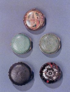 Coleção de caixas de relógio, chifre do século XVIII (chifre, carapaça de tartaruga, shagreen), tartaruga de chifre